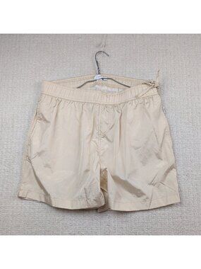 New Onia Nylon Crinkle Swim Trunks Gorpcore w/Bag Off-White / Cream Men Sz XL